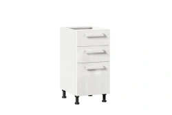 Kitchen Cabinet Facade Set with 3 Drawers - Gerda LD.272110.000 (Glossy White)