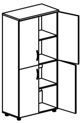 Document Cabinet with 4 Doors Series "Rhythm" 4204