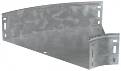 Smooth 45° Turn Cable Duct Type G01 ESCA 100x400mm HDZ IEK