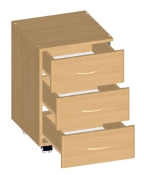 Three-Drawer Storage Cabinet with Wheels Art. U.06.01