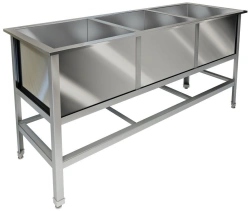 Three-Compartment Dishwashing Sink 1500x500x870 mm