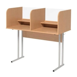 Student Desk with Acoustic Cabin for Foreign Language Classrooms