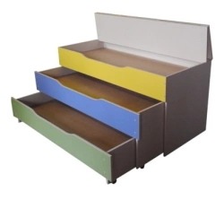 Triple Bunk Bed with Roof Art. S.01.09