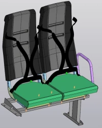 School Bus Passenger Seat for M2 and M3 Vehicles - DS15.6840.014-203