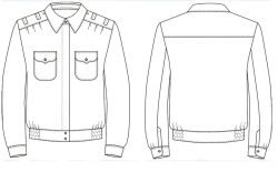 Women's Military Blouses for FSO Russia with Belt