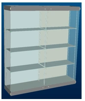 Wall Showcase 2000 x 500 x h 2100