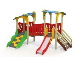 Children's Play Complex with Two Towers, Height 900 mm