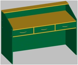 Library Checkout Desk with Storage Art. Sh.05.13