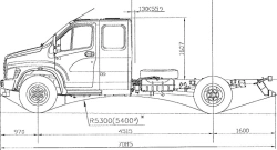 2-Axle Cargo Truck Chassis with Euro-5 Diesel Engine, C42R33