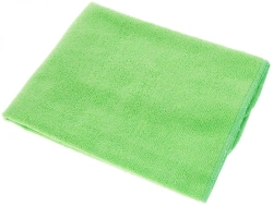 Green Microfiber Dust Removal Cloth, 220 g/m², 30x30 cm