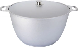 Aluminum Casserole Pot 20L (Uncoated) by Kukmara with Aluminum Lid