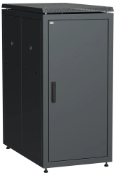 19" Network Cabinet LINEA N 24U 600x1000 mm with Metal Doors, Black