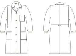 Women's Protective Work Coat for Industrial Use and Mechanical Safety