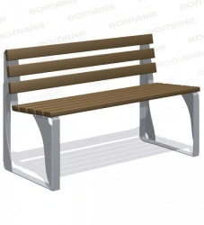 Plywood Bench for Play Areas and Recreation - Romana 302.27.00-01