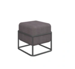 Customizable Flora S Puff with Metal Frame