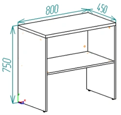 Side Table with LDSP Frame