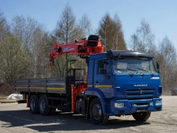 Multi-functional Truck with Hydraulic Crane KMA on KAMAZ 65117 64K32N-U4