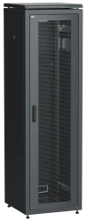 19" Network Cabinet LINEA N 42U 600x800 mm Perforated Front Door Black LN05-42U68-P