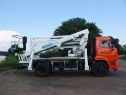 Hydraulic Telescopic Boom Lift AГП-29РТ KAMAZ-43253 29.0M 250KG 14.5M