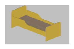 Children's Bed with Guardrail Art. S.01.22