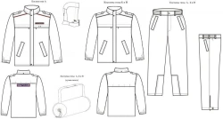 Weather-Resistant Jacket and Trousers Suit for Internal Affairs Officers