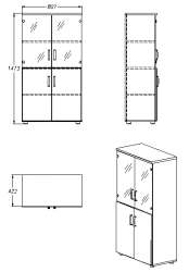 Storage Cabinet for Documents and Office Supplies - Model 406.80.147