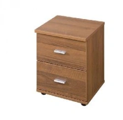 Wooden Nightstand with Drawer and Door