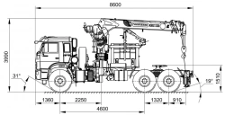 Truck-Mounted Crane KMA-150-4 with Additional Equipment (Work Platform)