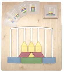 Interactive Play Panel with Geometric Shapes for Kids