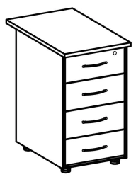 Rhythm Series 6229 Side Cabinet with 4 Drawers