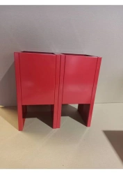 Double Square Metal Stand for Two Fire Extinguishers Type No. 5