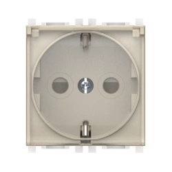 CADUCEUS ALING Experience Hidden Socket with Grounding, 16A, 250V, Beige, Art. 74104.9