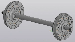 Wheel Pair Vgkp 74.15.20.000 SB with Rubberized Wheels