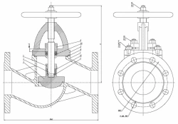 Flanged Shut-off and Regulating Valve DN 80 PN 16 Series 458 (KMIА.491125.002-04)