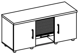 Low Wooden Doors with Plastic Handle 11 554 Series "STEEL