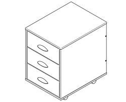 Rolling Cabinet for School and Office Supplies, Model TUV.05