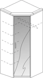 Corner Wardrobe with Mirror FU4 from "Flash" Bedroom Set