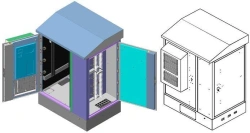 Outdoor Telecommunication Cabinet 22U - Model ШТУ-П-22U-1000х1480х700-КН