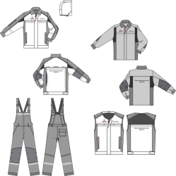 Flame-Resistant Workwear Set for Transneft Employees (Jacket, Shirt-Jacket, Vest, Overalls)