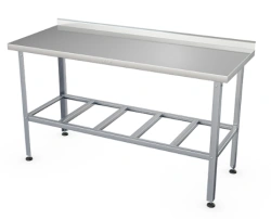 Food Preparation Table with Edge SR-3-R (Grid Shelf)