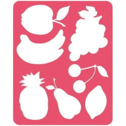 Fruit-Themed Coloring Stencil for Kids with Euro Hanger