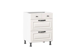 Kitchen Cabinet Facade Set Marina LD.273190.000 with 3 Drawers (Alabaster)