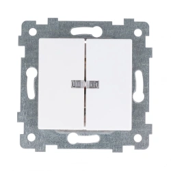 Axiom Dual Switch Mechanism with Indicator Light S510-450, White