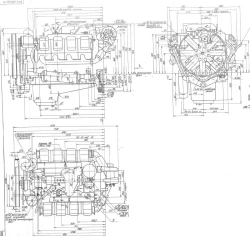 8-Cylinder V-Type Diesel Engine 8424.10-06 for BELAZ Equipment