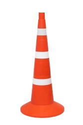 Flexible Combined Warning Cone 750mm with Reflective Stripes Model KS-3.6