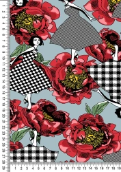 Single-Faced Melange Fabric for Knitted Garments (Cotton 46%, Polyester 46%, PU 8%)