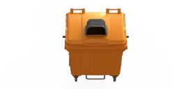 Mobile waste bin 1100l Art.22.C19.H (20.800.20.PE; 21.050.20.PE.T)