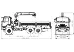Cargo Truck with Crane Manipulator KMU 63201A on KAMAZ 43118-50 Chassis