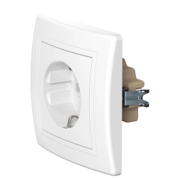 CADUCEUS ALING PRESTIGE Hidden Socket with Grounding, 16A, 250V, White, Art. 600