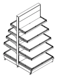 Double-Sided Island Display Rack ST4-OS